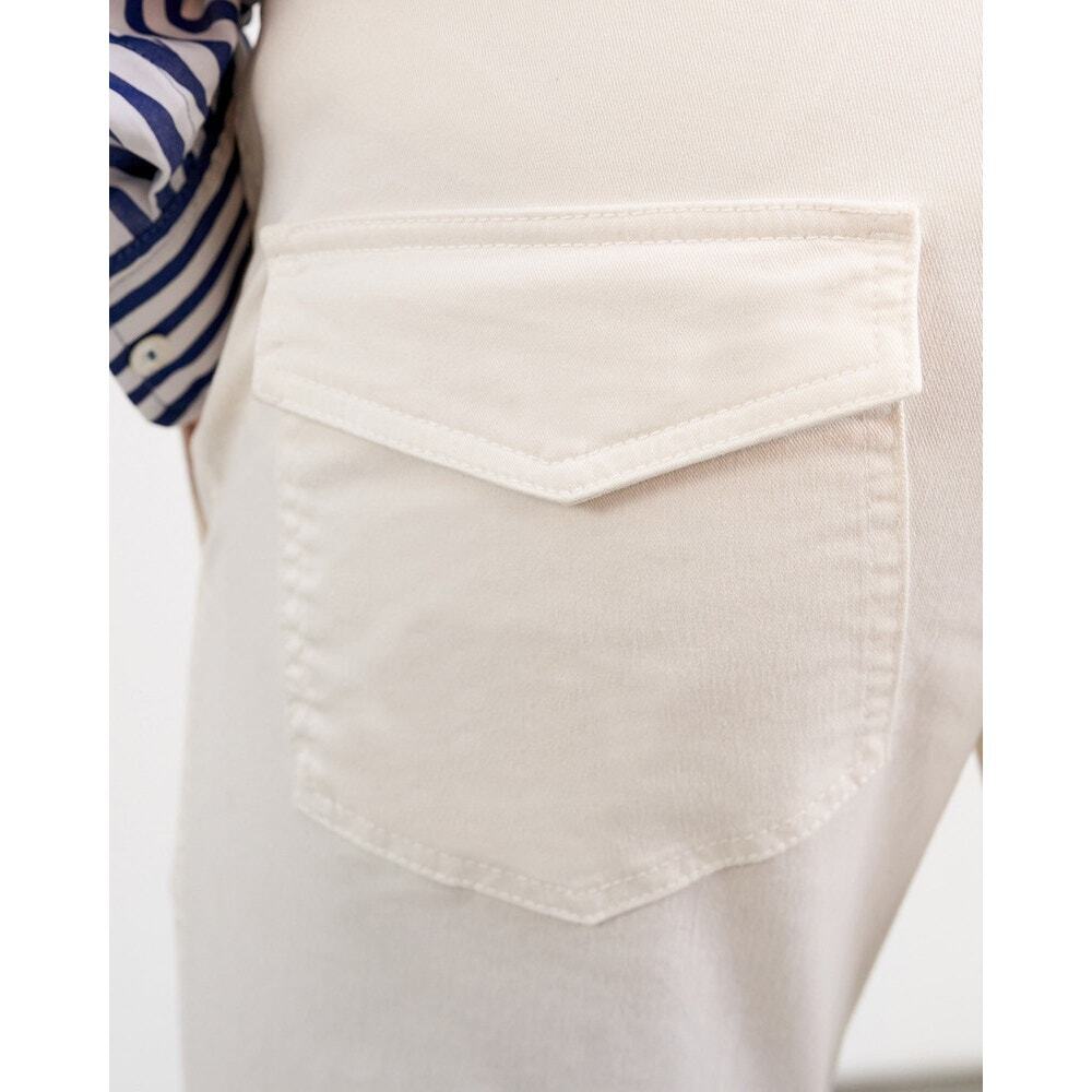 Nili Lotan Cropped Military Pants Eggshell Utility Cotton Stretch Size 6 - Picture 7 of 16